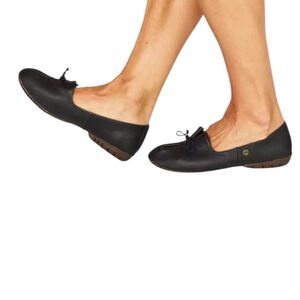Sergio Tomani Tuka Leather Slip On Shoes Black Flats Handcrafted Woman’s 11.5‎